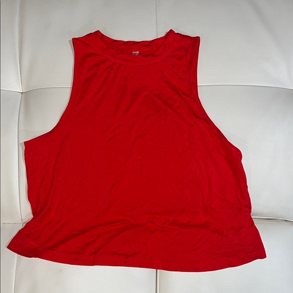 Red Sleeveless Women's Top
